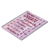 Carnet Encouragement de l'image en bois rose (Côté gauche)