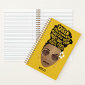 Carnet Encourager les femmes noires, chignon naturel, mou (À l'intérieur)