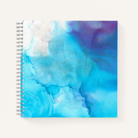 Carnet Encre abstraite pastel marbré (Devant)