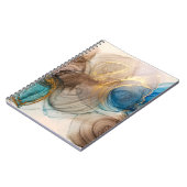 Carnet Encre D'Alcool, Minéral Bleu Abstrait. (Côté gauche)