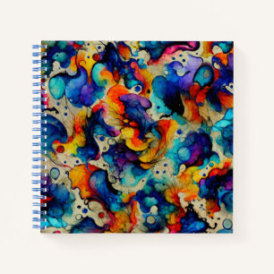Carnet Encre liquide colorée Abstraction