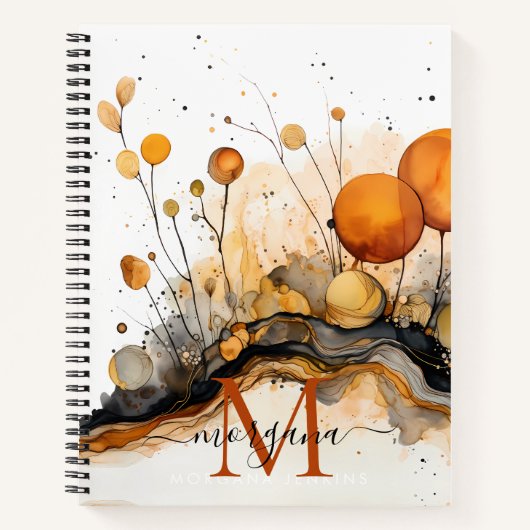 Carnet Encre orange foncée Mystique (Devant)