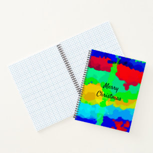 Carnet Encre Splash Abstrait Joyeux cadeau de Noël Favor
