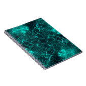 Carnet Énergie Électrique Sarcelle Web Art Fractal (Côté Droit)