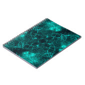 Carnet Énergie Électrique Sarcelle Web Art Fractal (Côté gauche)