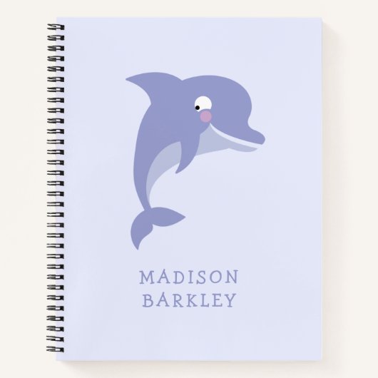 Carnet Enfant dauphin mignon (Devant)