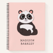 Carnet Enfant d'ours Panda Mignon (Devant)