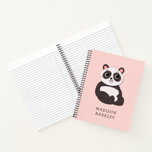 Carnet Enfant Ours Panda Mignon (Intérieur)