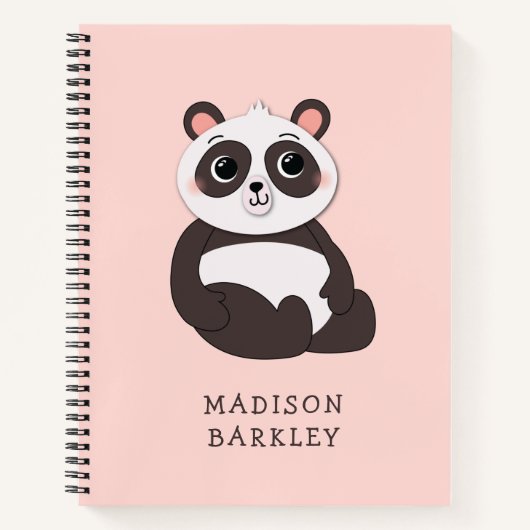 Carnet Enfant Panda Mignon (Devant)