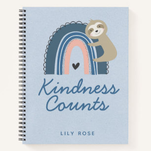 Carnet Enfant paresseux mignon personnalisé 