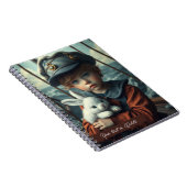 Carnet Enfant thème nautique tenant son jouet lapin coutu (Côté Droit)