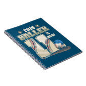 Carnet Enfants 11e anniversaire de baseball garçon onze a (Côté Droit)