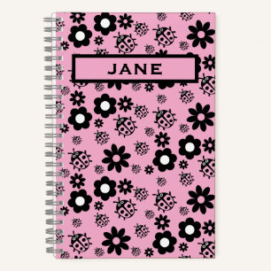Carnet Enfants coccinelle rose mignonne