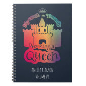 Carnet Enfants devenant une reine couleur arc-en-ciel (Devant)