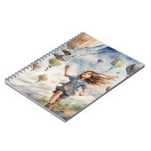 Carnet enfants faisant voler des cerfs-volants (Côté gauche)