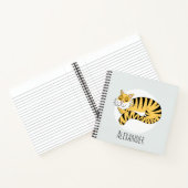 Carnet Enfants mignonne dormant Jungle Tigre et nom (Intérieur)