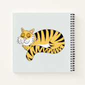 Carnet Enfants mignonne dormant Jungle Tigre et nom (Dos)