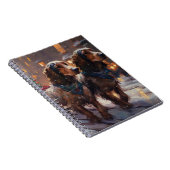 Carnet English Cocker Spaniel Saison de Noël festive (Côté Droit)