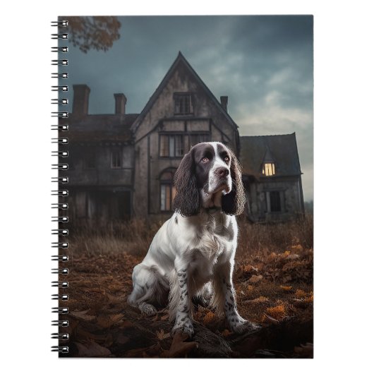 Carnet English Springer Spaniel Halloween Épouvantable (Devant)