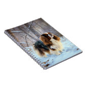 Carnet English Toy Spaniel Laisser Neige Noël (Côté Droit)