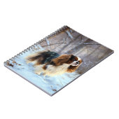 Carnet English Toy Spaniel Laisser Neige Noël (Côté gauche)