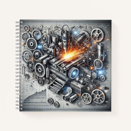 Carnet Engrenages industriels et conception de génie méca (Devant)