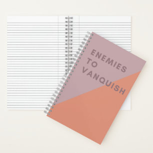 Carnet Ennemis amusants pour Vanquish rose & Coral Modern