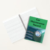 Carnet Enregistrement d'entretien de voiture (Intérieur)