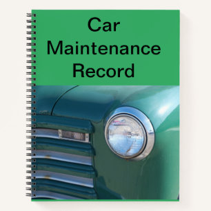 Carnet Enregistrement d'entretien de voiture
