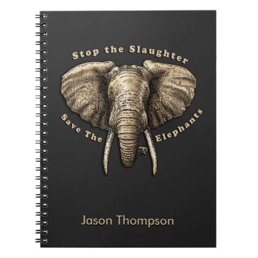 Carnet Enregistrer le graphique des éléphants (Devant)