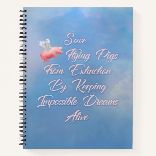 Carnet Enregistrer les porcs volants (Devant)