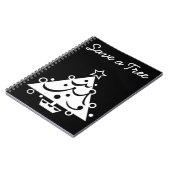 Carnet Enregistrer un arbre Noël étoile noir et blanc (Côté gauche)