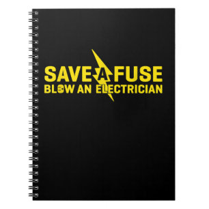Carnet Enregistrer Un Fuse Souffler Un Électricien Drôle 