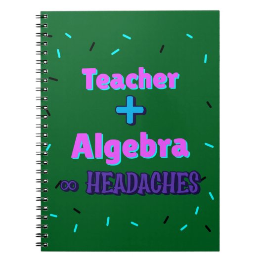Carnet Enseignant + algèbre ×Headaches Math Algebra Ensei (Devant)