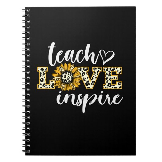 Carnet Enseignant Cadeau Enseigner Amour Inspirer Leopard (Devant)