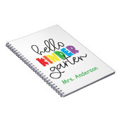 Carnet Enseignant de jardin d'enfants Bonjour maternelle (Côté Droit)