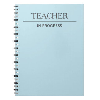 Carnet Enseignant En Cours Simple Personnalisé Pastel Blu
