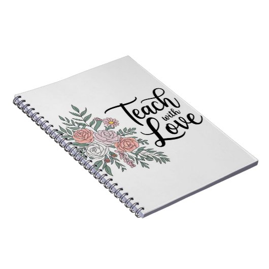 Carnet enseignant fleuri élégant (Côté Droit)