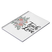 Carnet enseignant fleuri élégant (Côté gauche)