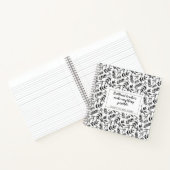 Carnet Enseignant Floral Blanc Noir (Intérieur)
