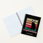 Carnet Enseignant Funny Sunset Grid Amoureux des chats (Intérieur)