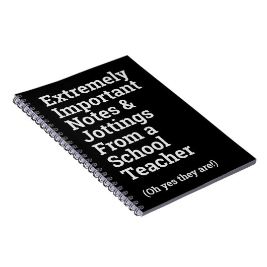 Carnet enseignant important amusant (Côté Droit)