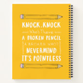 Carnet Enseignant Knock Blagues crayon Puns Humour enfant (Dos)