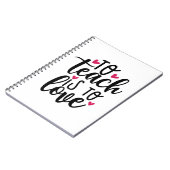 Carnet Enseignant L'Art À Enseigner Est D'Aimer (Côté gauche)