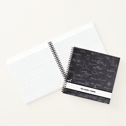 Carnet Enseignant noir blanc math retour à l'école (Intérieur)