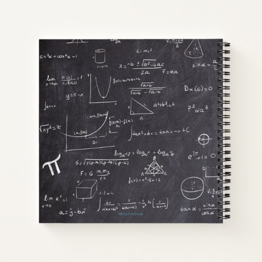 Carnet Enseignant noir blanc math retour à l'école (Dos)