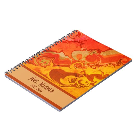 Carnet Enseignant personnalisé joyeux Plutôt Abstrait (Côté gauche)