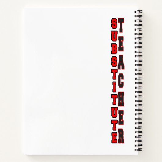 Carnet Enseignant remplaçant (Dos)