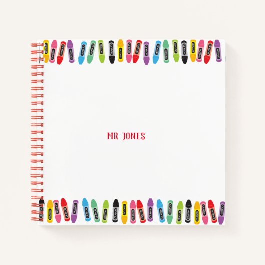 Carnet Enseignant Retour à l'école Couleur mignonne Crayo (Devant)