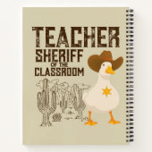 Carnet Enseignant Retour à l'école Cowboy Retro Goose Fun (Dos)
